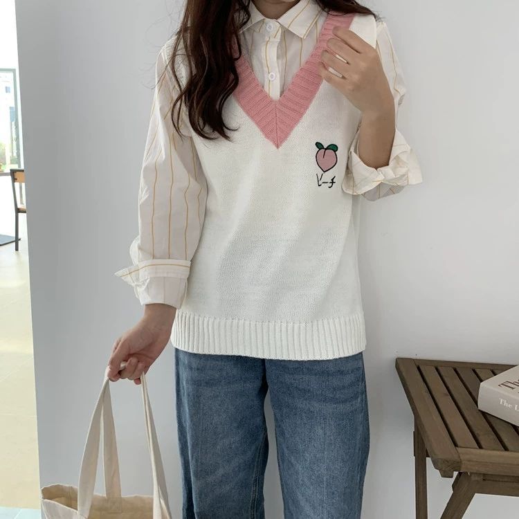 Áo len ghi lê dáng rộng thời trang Hàn Quốc cho học sinh | BigBuy360 - bigbuy360.vn