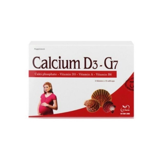 Calcium D3 - G7 bổ sung canxi, sắt, kẽm, magie cho mẹ bầu, cung cấp vitamin cho cơ thể