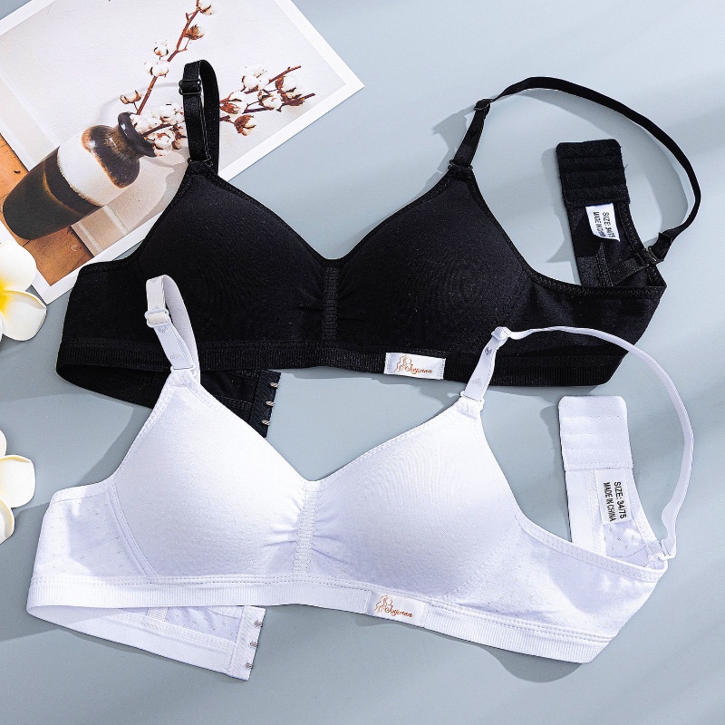 Áo Ngực cotton Màu Trơn Không Gọng Chống Chảy Xệ Cho Nữ Sinh