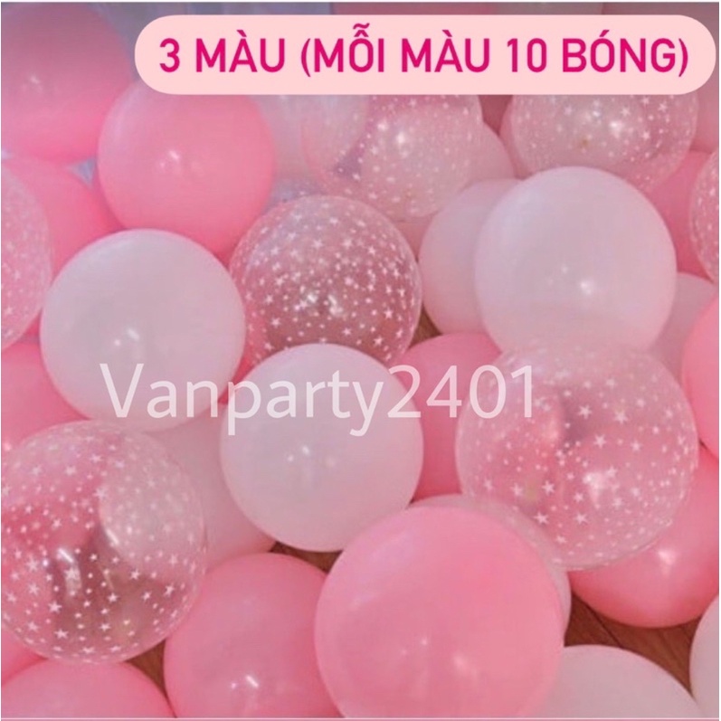 Combo bóng trộn nhiều màu  trang trí sinh nhật, party, cưới hỏi, khai trương, thôi nôi, đầy tháng, tổng kết