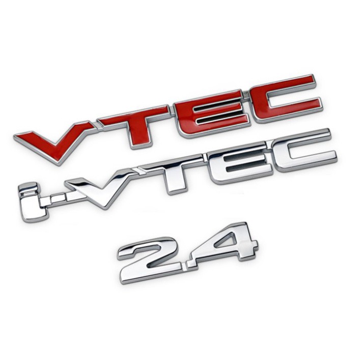 Sản phẩm Decal tem chữ inox VTEC, IVTEC và 2.4 dán xe hơi, ô tô ..