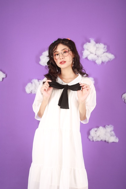 [Mã FATHANG5 giảm 10K đơn 50K] VÁY ĐI HỌC/CHƠI/TIỆC - BOWBLACK DRESS - VÁY CỔ NƠ ĐEN | BigBuy360 - bigbuy360.vn