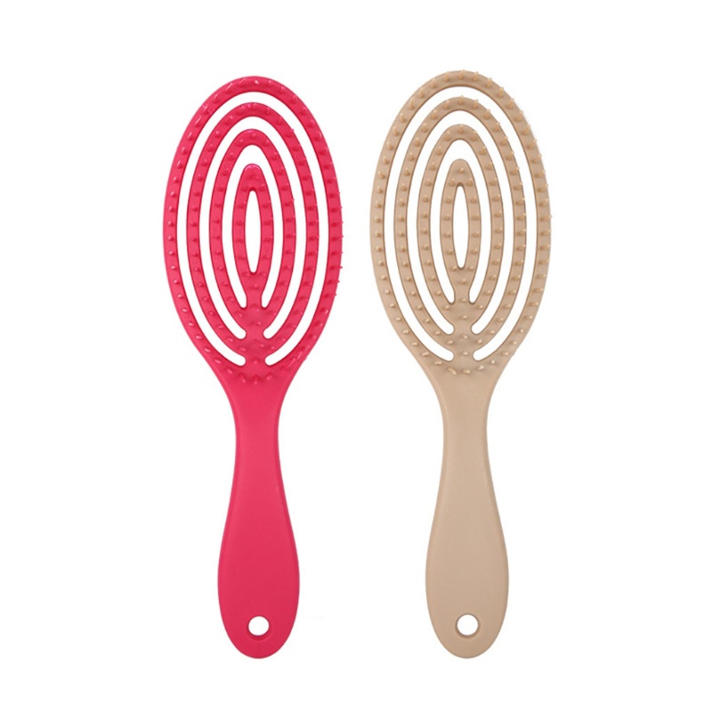 Lược Chải Tóc Mát Xa Da Đầu Dày Ngắn / Dài Thiết Kế Rỗng Tiện Lợi