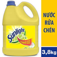 Nước rửa chén Sunlight 3,8kg Can Vàng/Trắng/Xanh