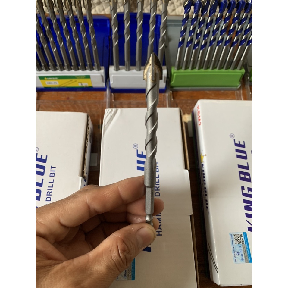 Mũi khoan đa năng , mũi khoan chữ thập King Blue 12ly khoan gạch men khoan bê tông khoan sắt chất lượng cao
