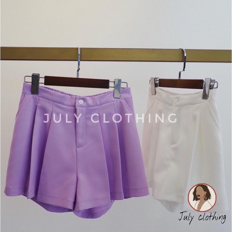 [Xả Kho] Quần sooc (short) nữ, quần đùi lưng cao giả váy chất tuyết mưa siêu tôn dáng July QS017
