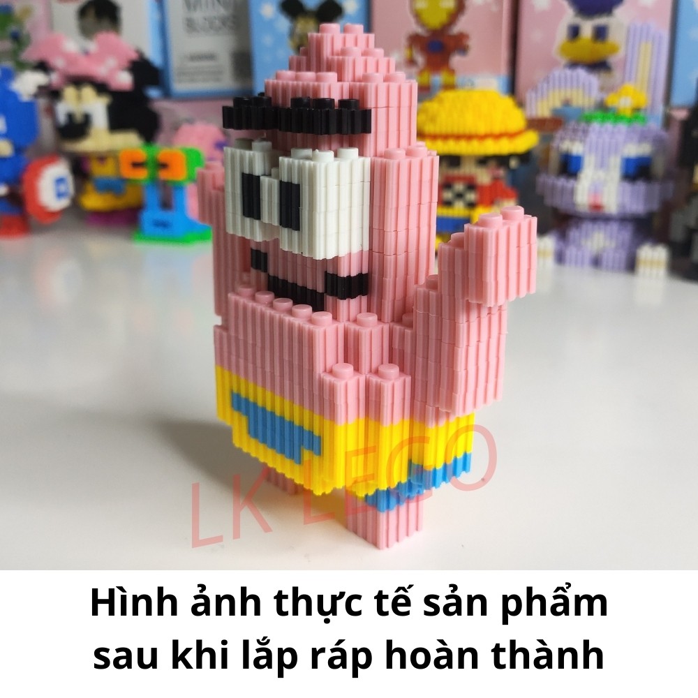 Lego PATRICK STAR đáng yêu, phim Chú Bọt Biển Tinh Nghịch SpongeBob SquarePants - LK LEGO