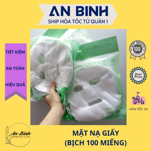 (Q1-HCM) Mặt Nạ Giấy - Giấy Đắp Mặt Nạ (Bịch 100 Miếng)