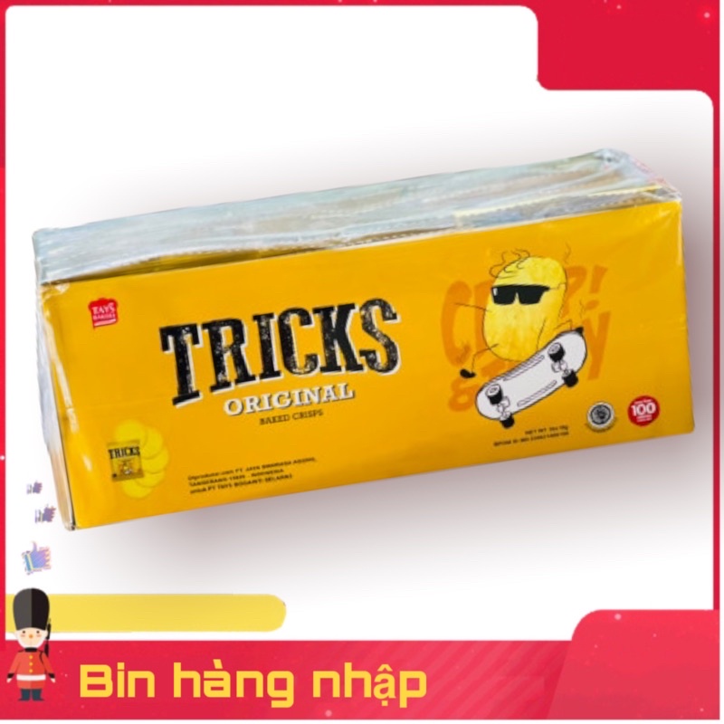 Bánh Khoai Tây Lát Tricks Vị Truyền Thống (Hộp 30 gói x 18gr)