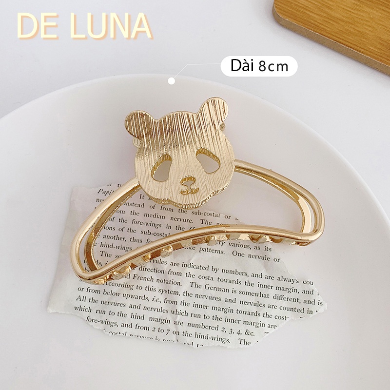 Kẹp tóc càng cua kim loại màu vàng gold nhiều kiểu dáng kích cỡ PKT4000