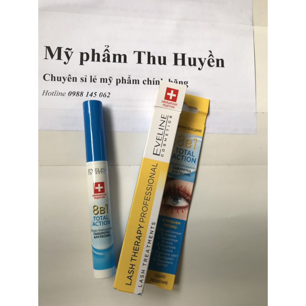 HUYẾT THANH DƯỠNG MI EVELINE 8 IN 1 TOTAL ACTION LASH THERAPY PROFESSIONALL 10ml