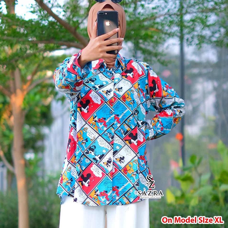 Definitely. Áo thun nam tay ngắn cổ tròn có in hình chuột Mickey thời trang phong cách