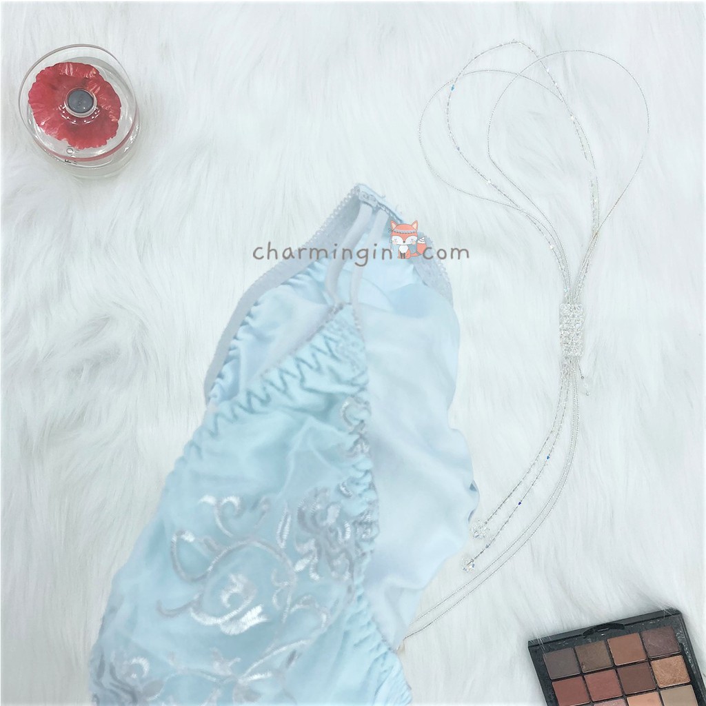 Quần lót thun dây hông phối ren họa tiết sang trọng size L - QLTT0010
