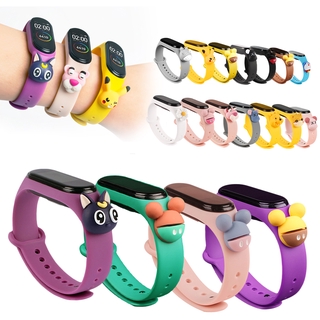 Dây đeo cổ tay bằng silicon mềm thay thế cho Xiaomi Miband 3/4