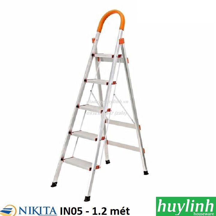 Thang ghế Inox Nikita IN05 - 5 bậc - 1.2 mét