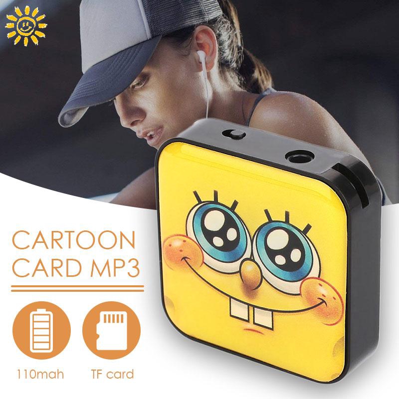 Máy nghe nhạc MP3 mini hình nhân vật SpongeBob dễ thương kèm cáp sạc tiện dụng (hàng sẵn)
