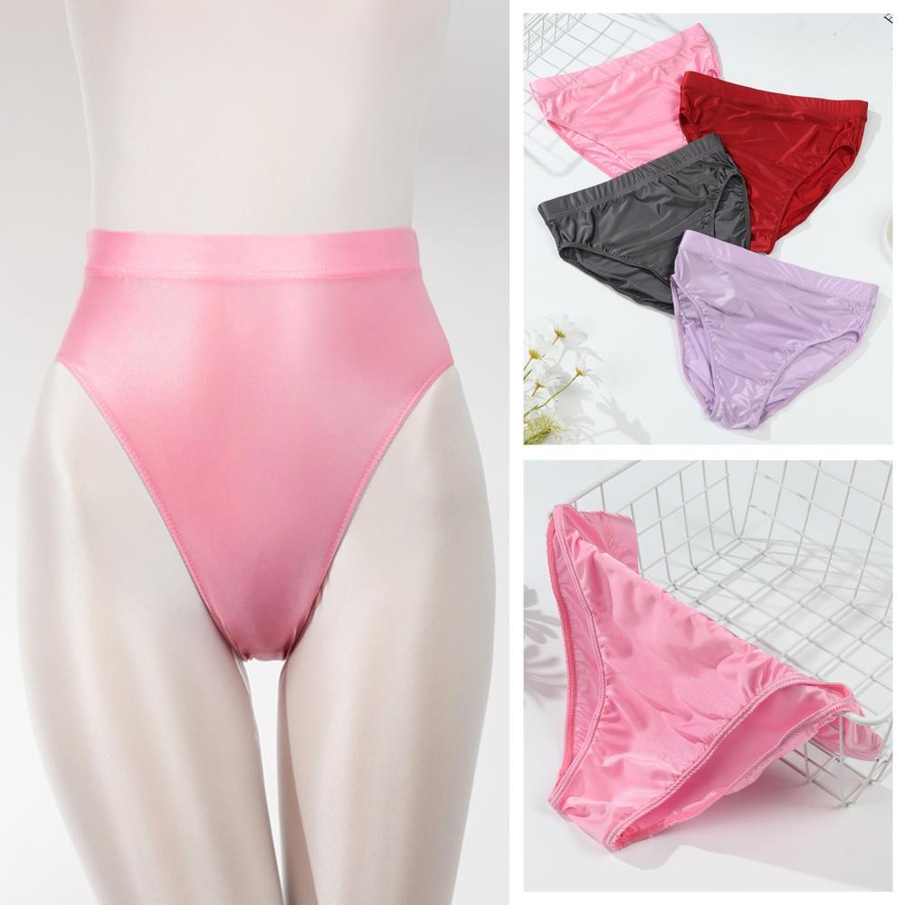 Quần lót siêu mỏng sáng bóng cạp cao cỡ lớn cho nam và nữ