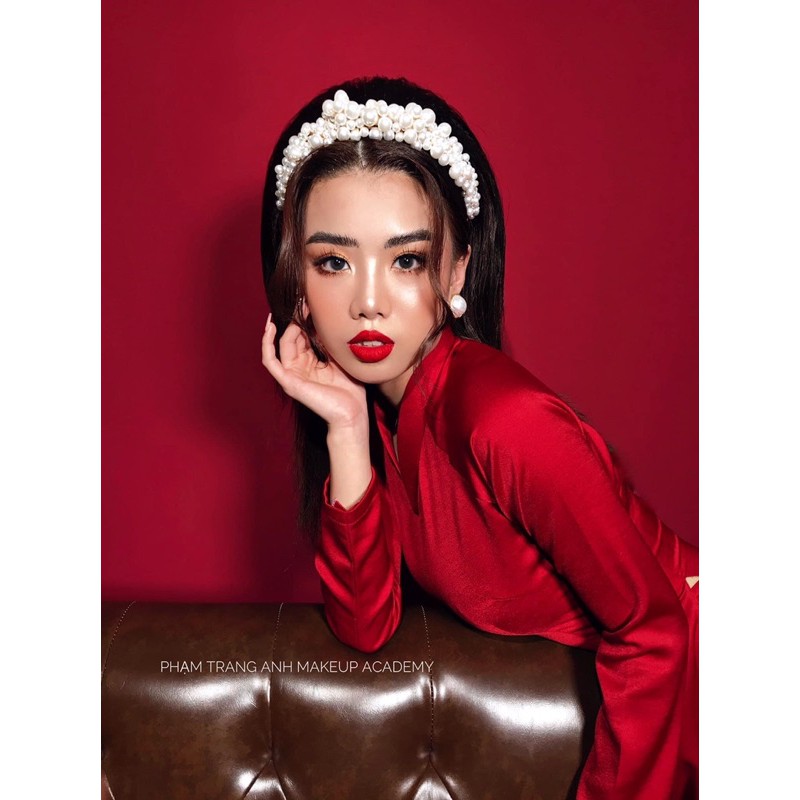 Áo Dài Đỏ Đô lụa cao cấp