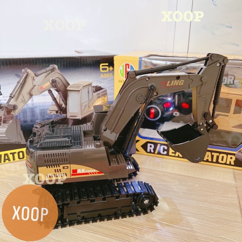 Đồ chơi ! Cẩu xúc khiển sạc pin 2 màu đen,vàng