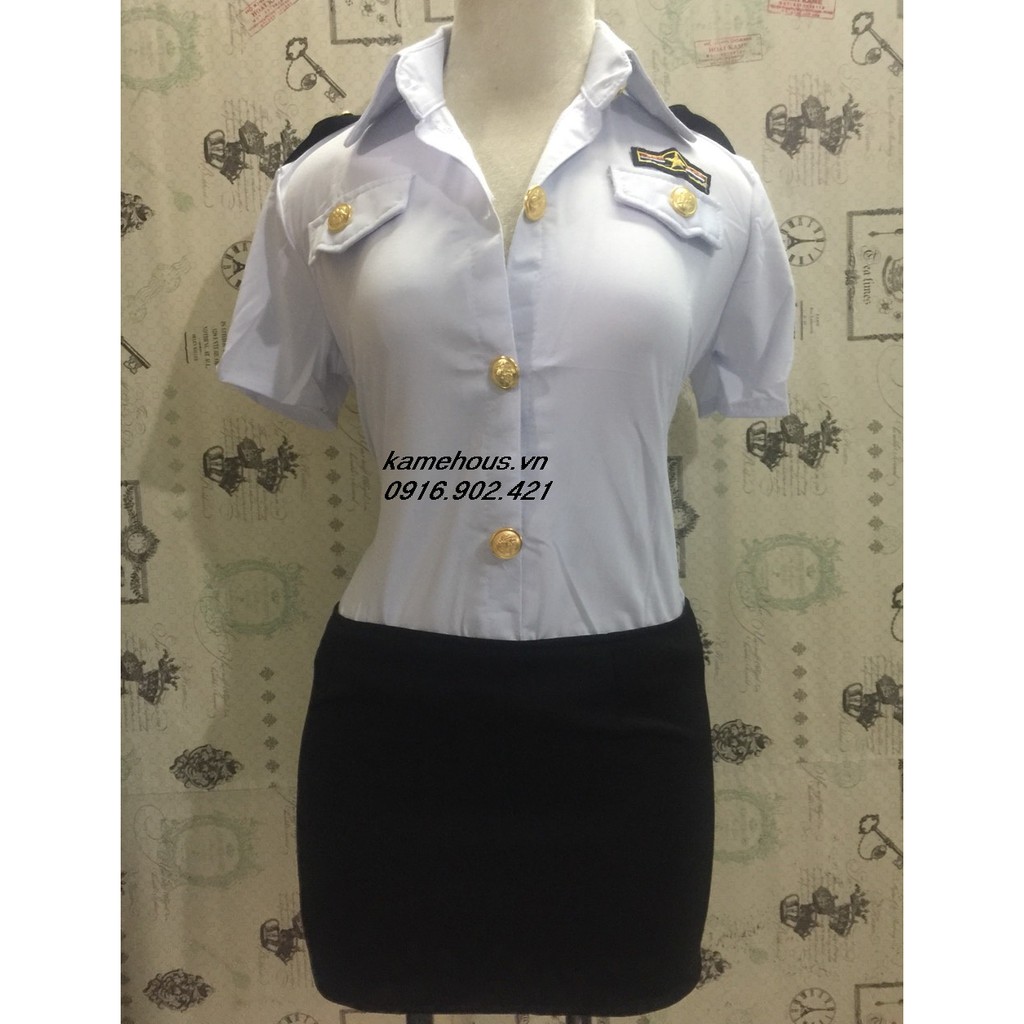 Cosplay nữ tiếp viên ARMY sexy | BigBuy360 - bigbuy360.vn