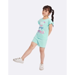 Bộ đồ cotton hè bé gái chiho chính hãng size 100-130 cm có 3 màu - ảnh sản phẩm 2