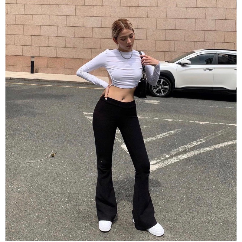 Quần Thun Ống Loe Thời Trang Ulzzang | BigBuy360 - bigbuy360.vn