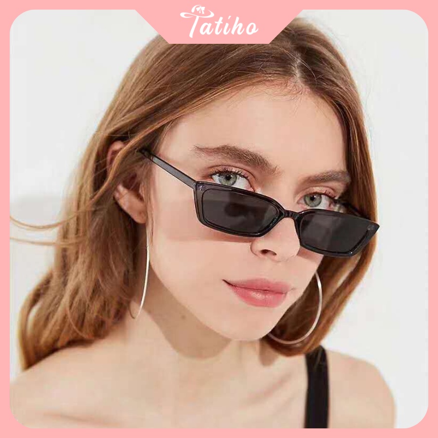 Kính Mát (Kính Râm) Hình Chữ Nhật Gọng Nhựa Phong Cách Hàn Quốc - Tatiho - Mã MK033