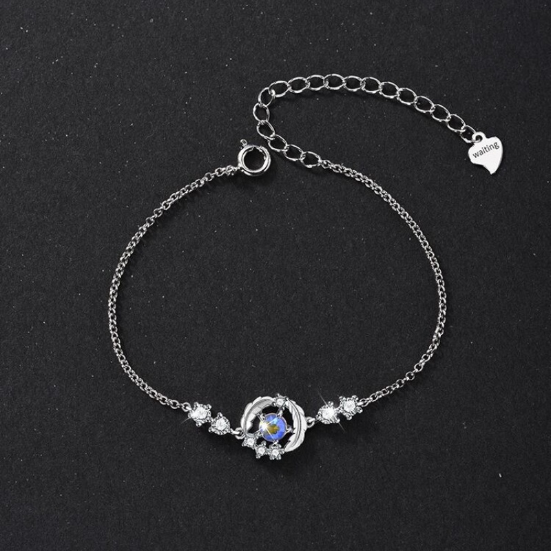 Vòng tay Moonstone của nữ Thiết kế đơn giản Vòng tay thời trang Hàn Quốc dành cho nữ