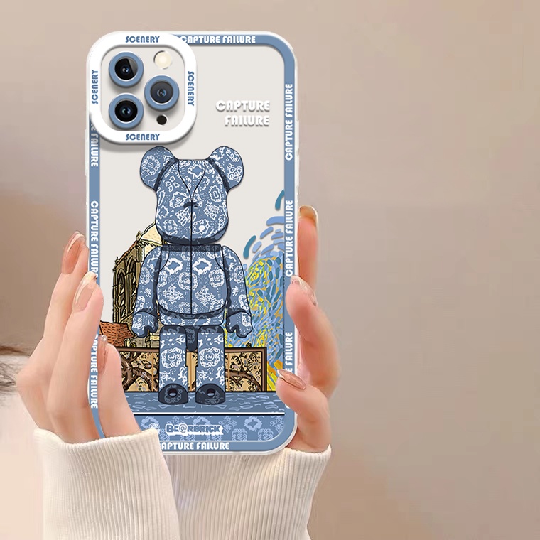 Ốp Điện Thoại Silicon TPU Mềm Trong Suốt Hình Gấu Dễ Thương Chống Sốc Cho IPhone 13 12 Pro Max 11 XS XR X 8 7 6S +