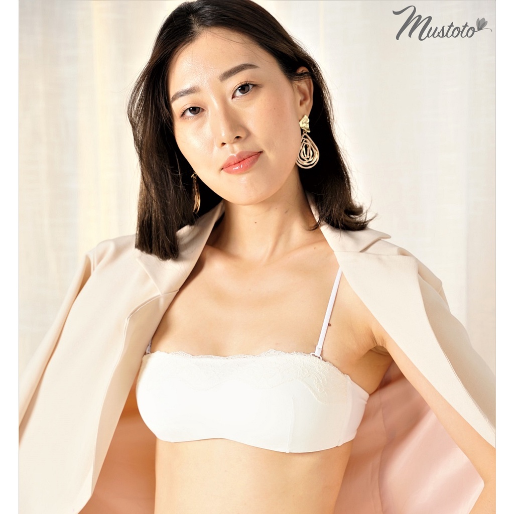 Áo Lót Nữ Quây Không Gọng Mút Mỏng Leveche Đa Năng Trơn Phối Ren Thỏa Mái (Mustoto MA27) - Hàng mới về