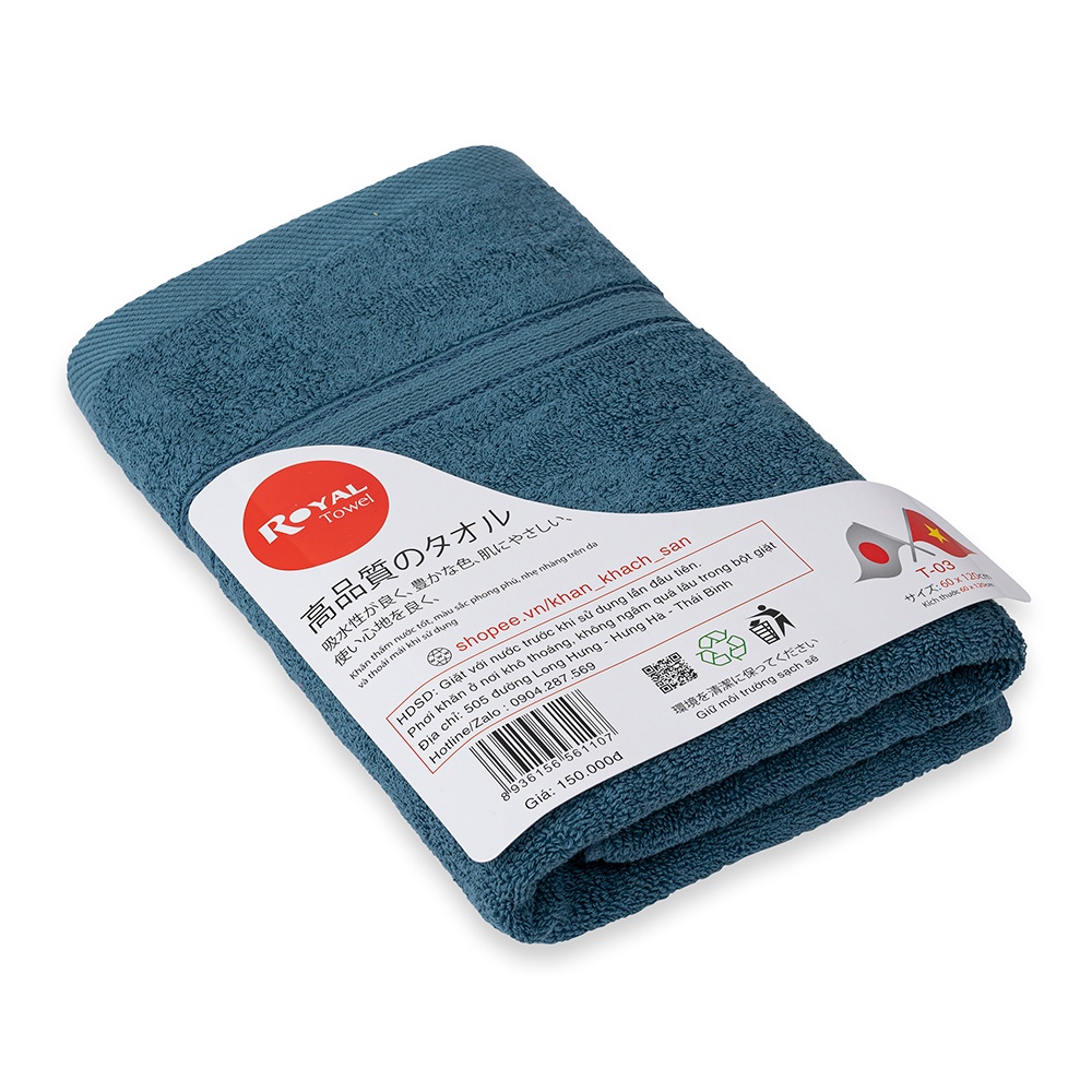 Khăn Tắm Khăn Gội Đầu Khăn Lau Mặt ROYAL TOWEL Dùng Cho Gia Đình Spa Khách Sạn 100% Cotton Thấm Hút Không Ra Màu