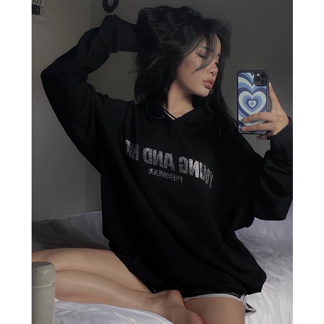 ÁO HOODIE PHENOMENAL - YOUNG AND RICH ( có nón - đính đá )