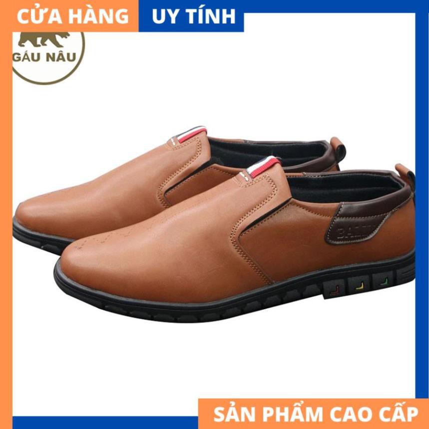 Giày lười nam đen đế đen đẹp VP456 Gấu Nâu [HÀNG CAO CẤP] | BigBuy360 - bigbuy360.vn