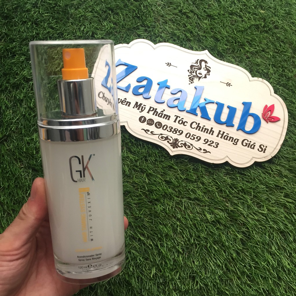 [Chính Hãng]💖💖Xịt dưỡng làm mềm,dưỡng ẩm, tạo nếp tóc GKHair LEAVE IN CONDITIONER SPRAY 120ml