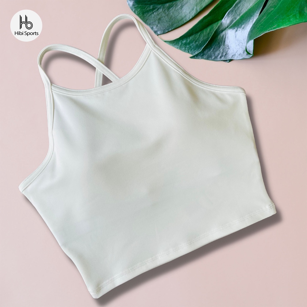 Áo tập Yoga - Gym croptop 2 dây đan chéo Hibi Sports CR806 - Kèm mút nâng ngực