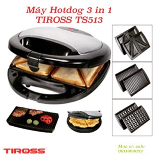 Máy làm bánh 3 trong 1 Tiross TS513 (Máy làm hotdog)