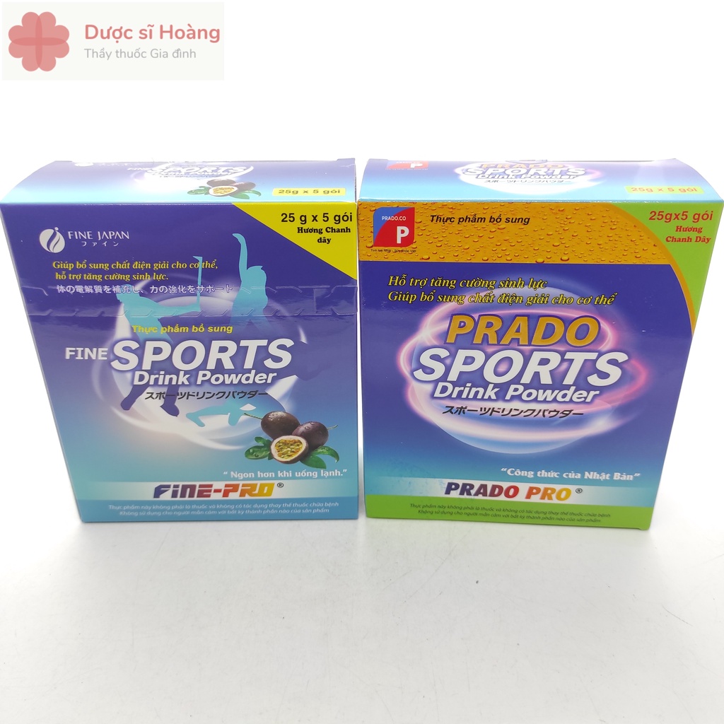 Nước Uống Bù Điện Giải - Fine Sport Drink Powder & Prado Sport Drink Powder