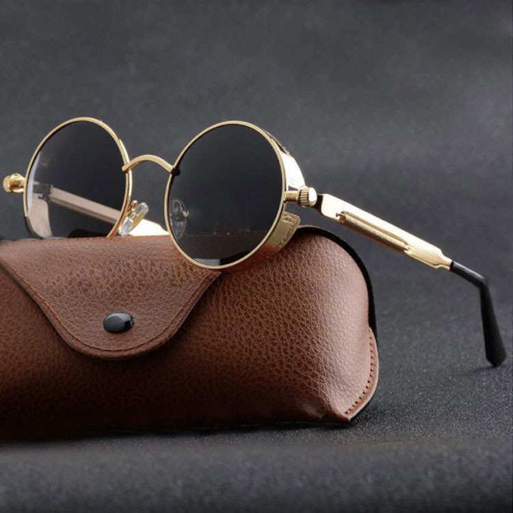 Kính Mát Phân Cực Tròng Tròn Phong Cách Vintage Thời Trang