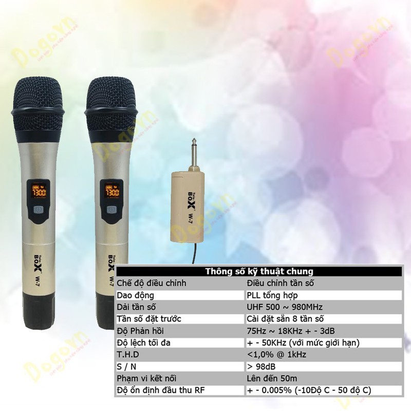 BỘ 2 MICRO KARAOKE TELEBOX W7 CAO CẤP CHÍNH HÃNG