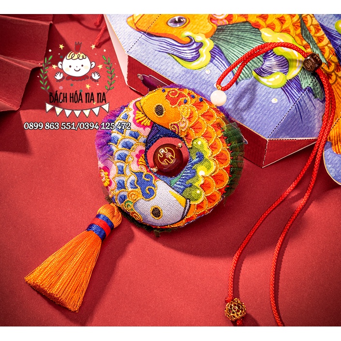 DIY Tự Làm túi thơm LÂN ĐẠI CÁT- SONG NGƯ HÒA AN- kit nguyên liệu kèm nhân thơm tự thêu quà tặng TRUNG THU- nana shop