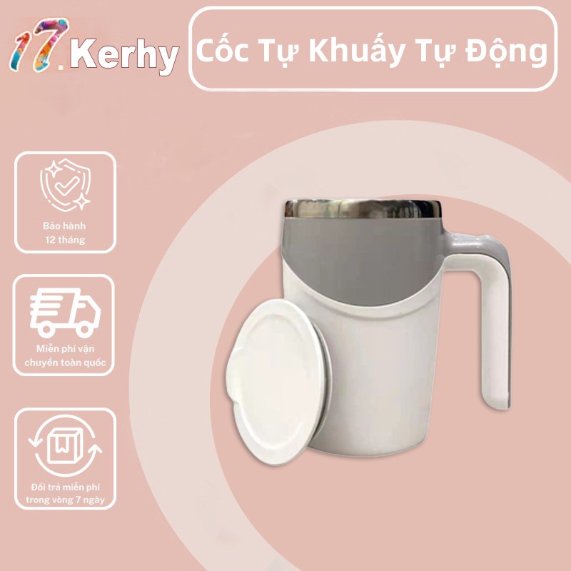 Cốc Tự Khuấy Tự Động 380Ml Cốc Pha Cà Phê Sữa Hoa Quả Cốc Khuấy Điện Từ Tính Bằng Thép Không Gỉ Cốc Xoay Lười-17.kerhy