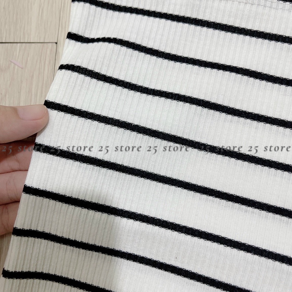 Đầm body nữ ba lỗ sọc ngang dáng dài maxi - 25 STORE