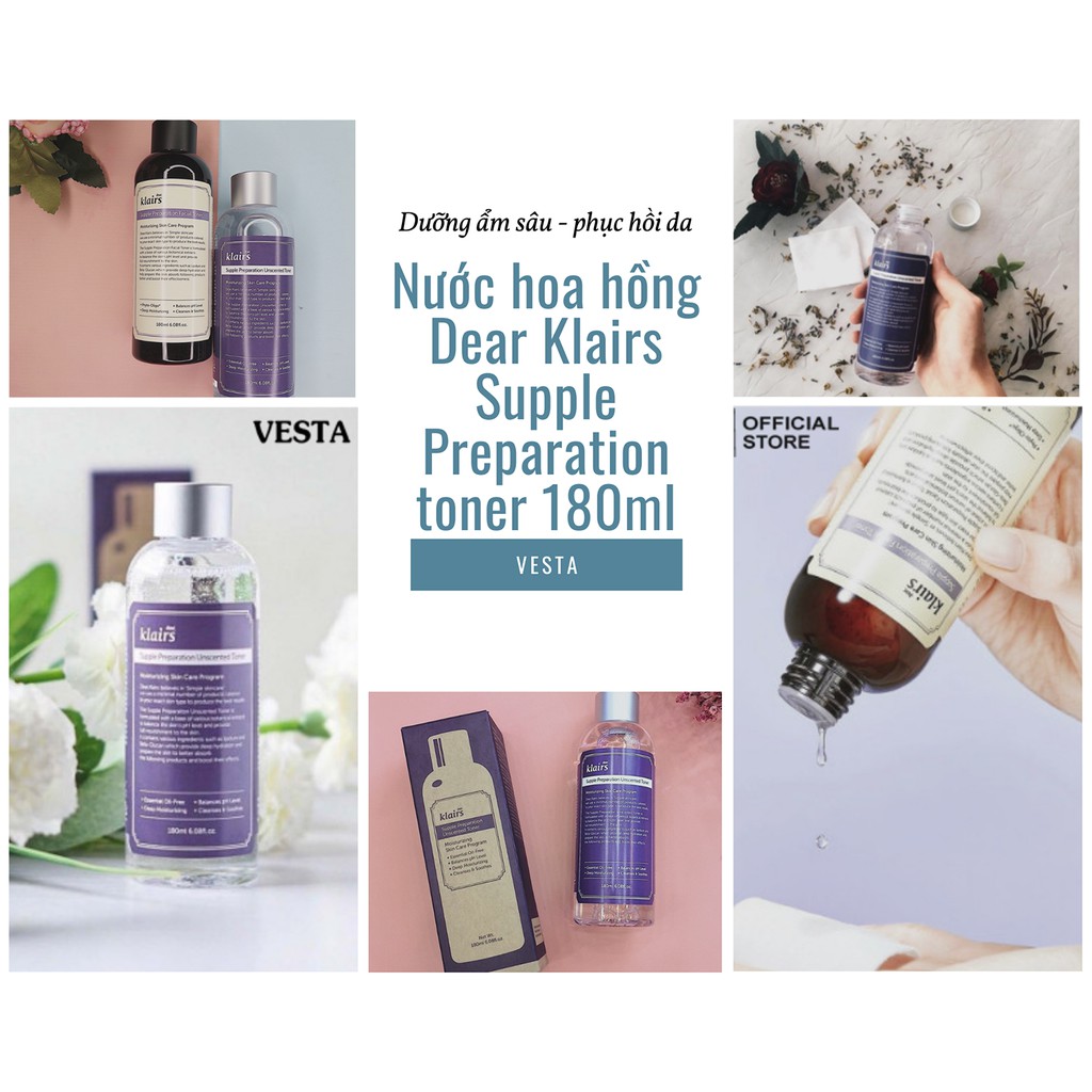 Nước Hoa Hồng Dear Klairs Supple Preparation Unscented Toner 180ml | BigBuy360 - bigbuy360.vn