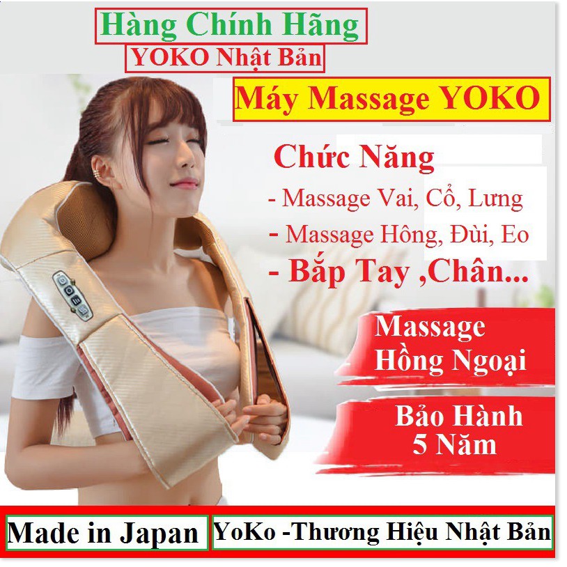 Máy Massage Đa Năng Hồng Ngoại YOKO Nhật Bản Massage vai gáy, bụng, Cổ, lưng eo, chân tay..