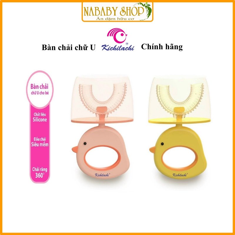 Bàn chải Silicone chữ U hình Vịt Hãng Kichilachi