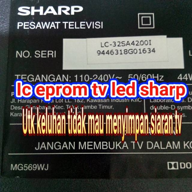 Ic Eprom Eeprom Flash Tv Led Sharp Lc-32sa4200i