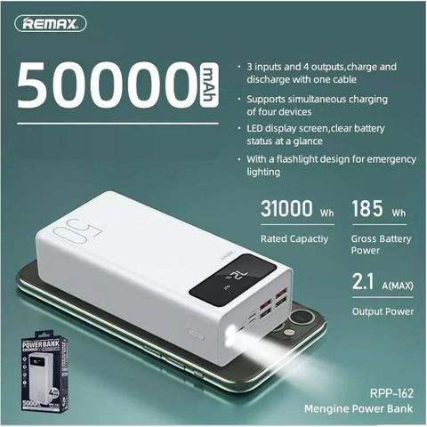 Pin sạc dự phòng Remax RPP162 50.000mah chính hãng