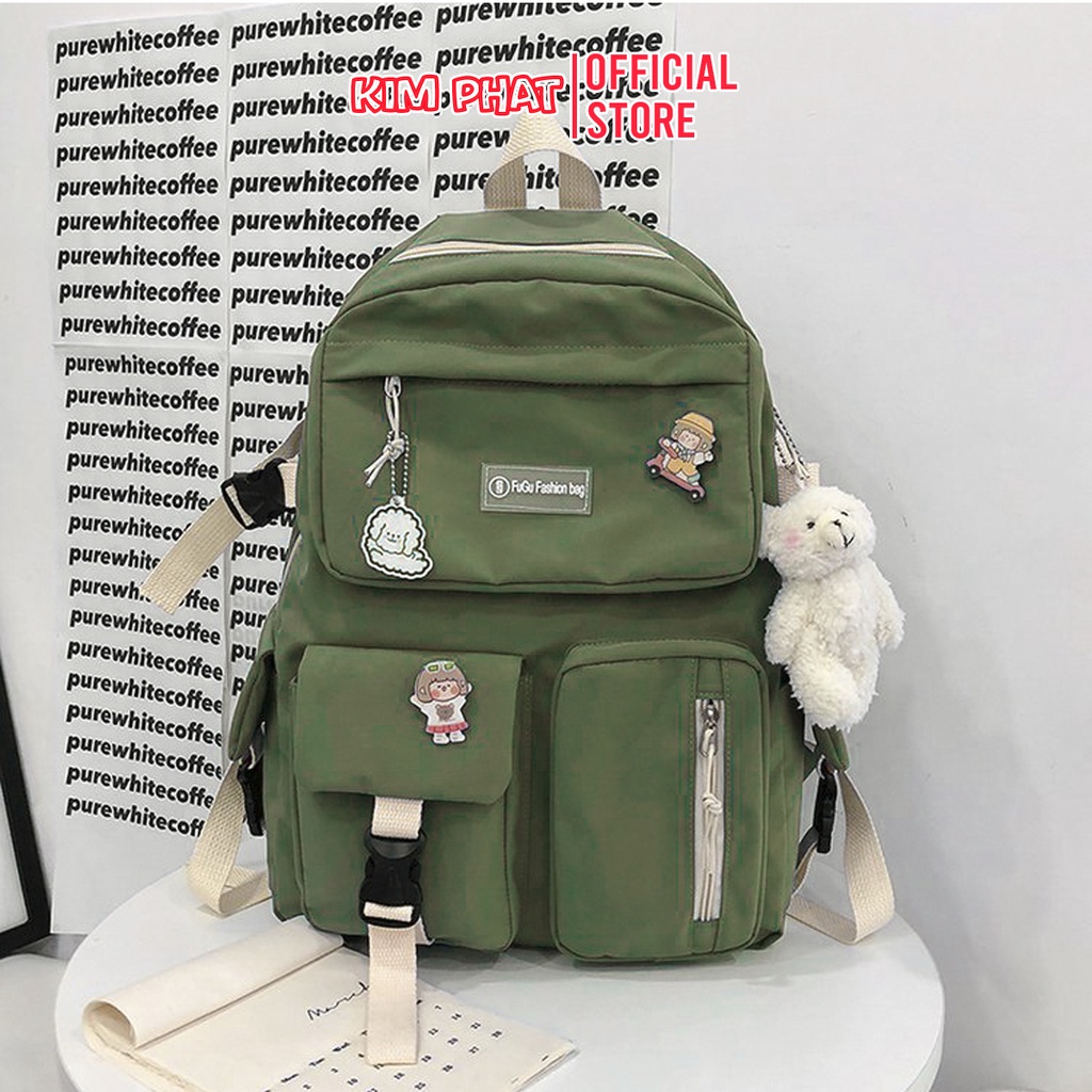 Balo học sinh thời trang Hàn Quốc 2 lớp nhiều ngăn dày dặn 1303