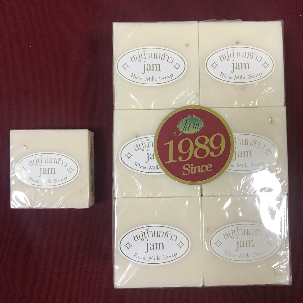 [SALE] [CAM KẾT 100% CHÍNH HÃNG] Xà Phòng Cám Gạo Trắng Da Jam Rice Milk Soap Thái Lan