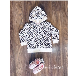 ⚡️HM authentic⚡️ Áo khoác nỉ da beo bé gái săn sale US